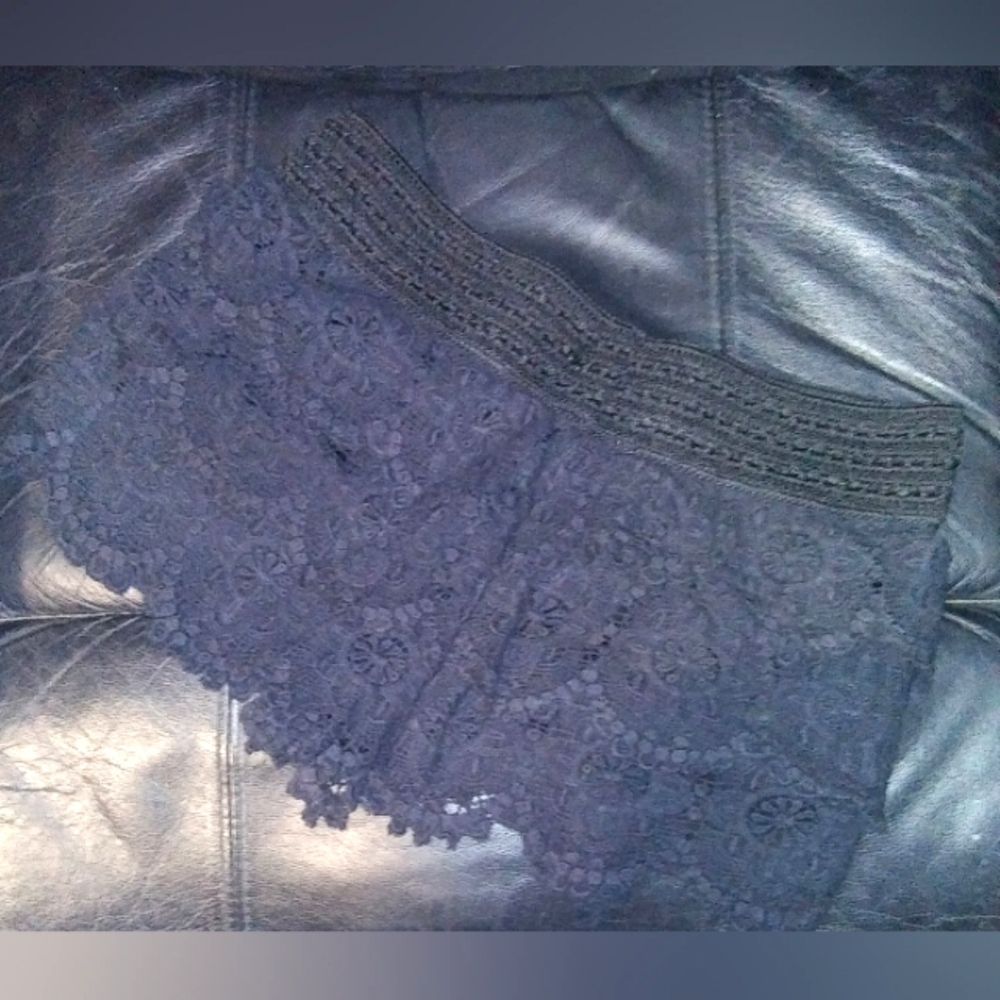 Vintage "Kiss & Cry" Women's Layered Lace Crochet Short Shorts